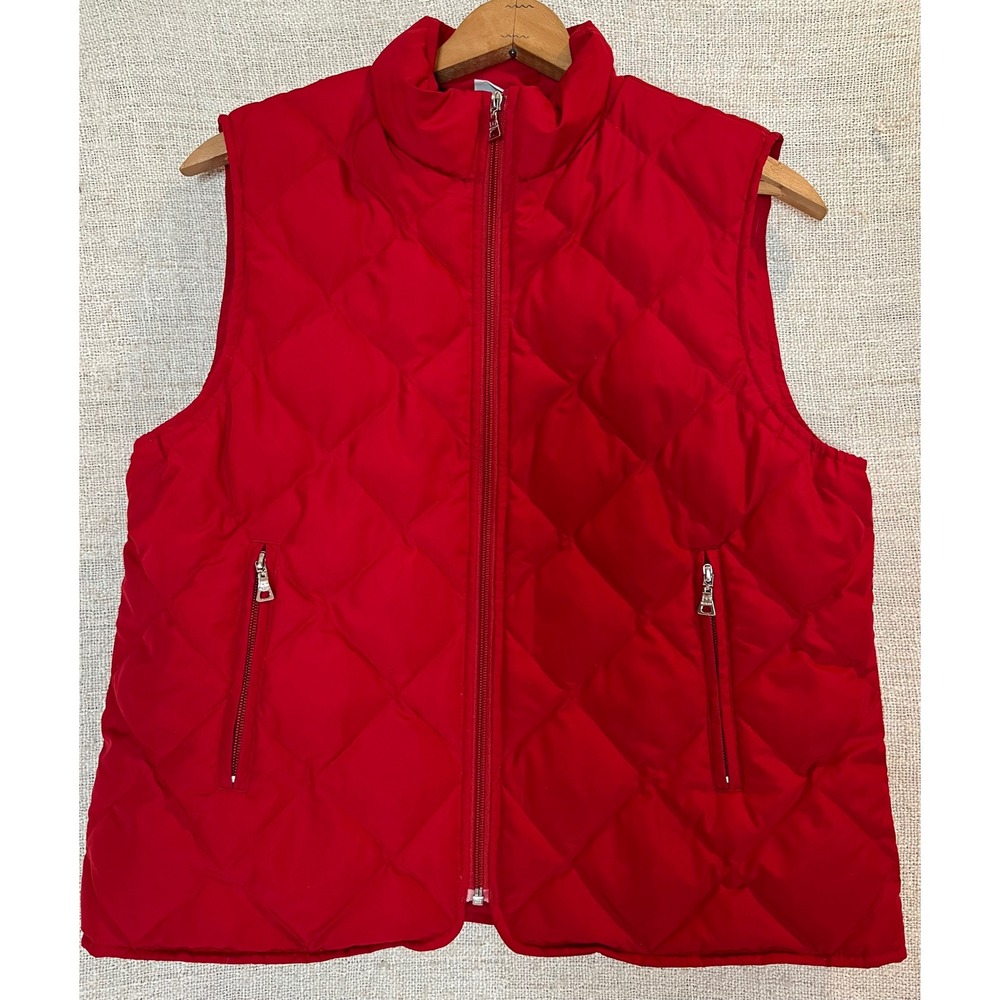 2003 Tommy Hilfiger Jeans Red Diamond Quilted Puffer Vest Y2K  Mens Large